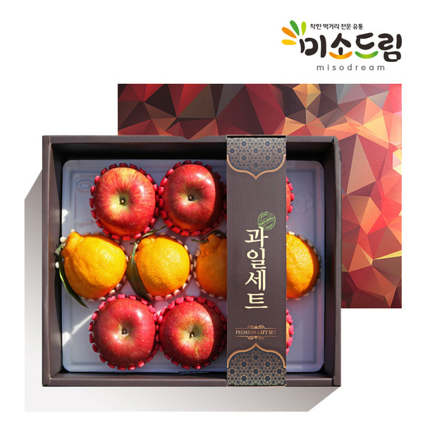 [24년 설] 미소드림 정다운 사과+한라봉 혼합 선물세트